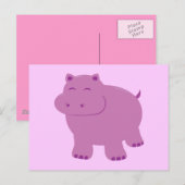 Niedlich Hippo Postkarte (Vorne/Hinten)