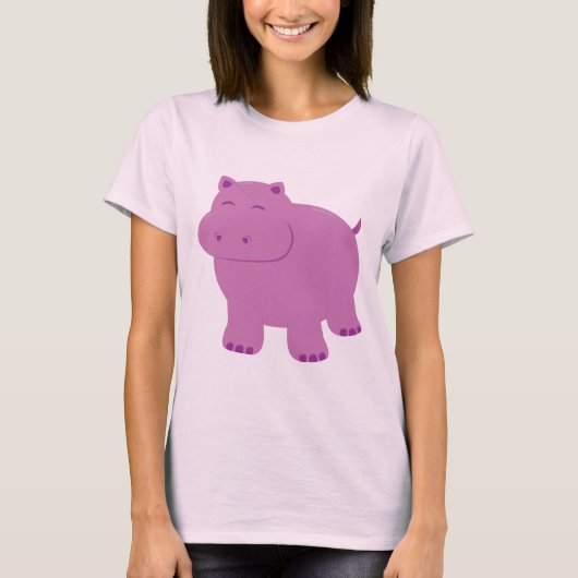 Niedlich Hippo T-Shirt (Vorderseite)
