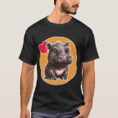 Niedlich Hippo T-Shirt (Vorderseite)