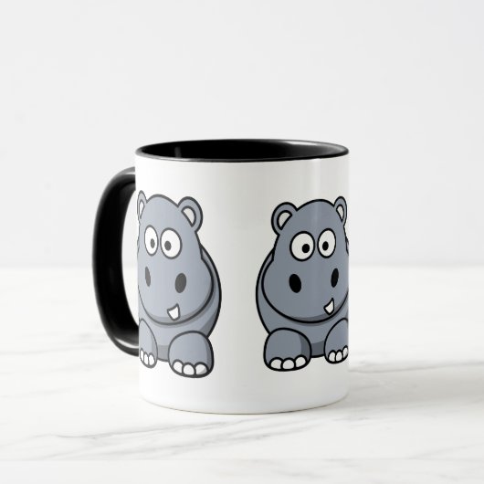 Niedlich Hippo Tasse (Vorderseite Links)