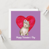Niedlich Hippo Valentine Karte (Vorderseite/Rückseite Beispiel)