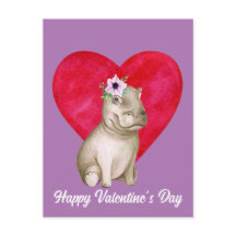 Niedlich Hippo Valentine