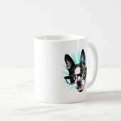 Niedlich! Hipster-Boston-Terrier Kaffeetasse (VorderseiteRechts)