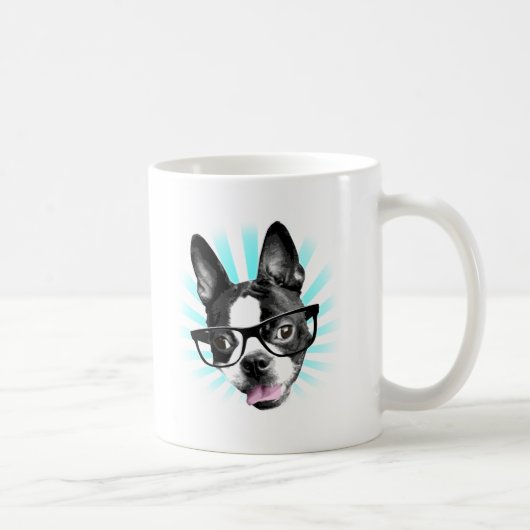 Niedlich! Hipster-Boston-Terrier Kaffeetasse (Rechts)
