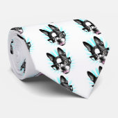 Niedlich! Hipster-Boston-Terrier Krawatte (Gerollt)