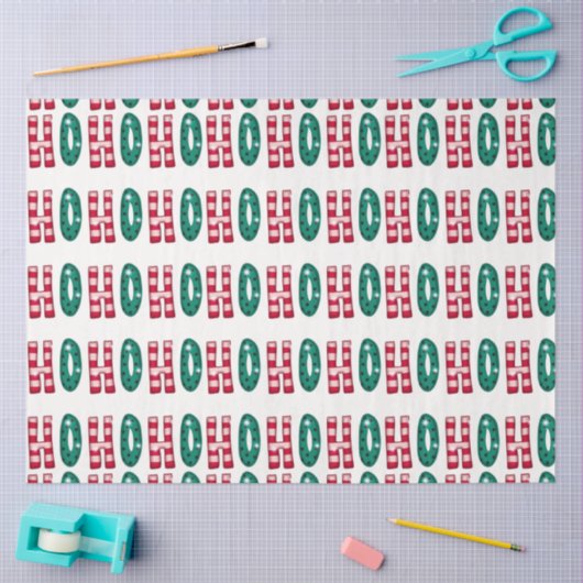 Niedlich Ho Ho Ho Bunte Weihnachten Seidenpapier (Basteln)