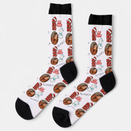 Niedlich Ho Ho Ho Ein Foto Name Frohe Weihnachten Socken