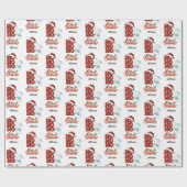 Niedlich Ho Ho Ho Frohe Weihnachten individualisie Geschenkpapier (Flach)