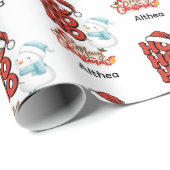 Niedlich Ho Ho Ho Frohe Weihnachten individualisie Geschenkpapier (Rolleneckpunkt)