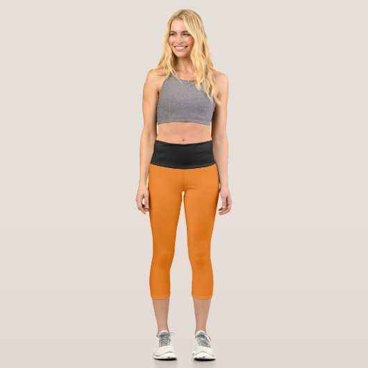 NIEDLICH! Hochgebrannte Capris - Orange und Schwar (Vorderseite)