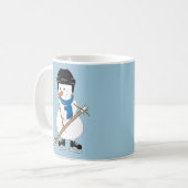 Niedlich Hockey Snowman Tasse (Vorderseite Links)