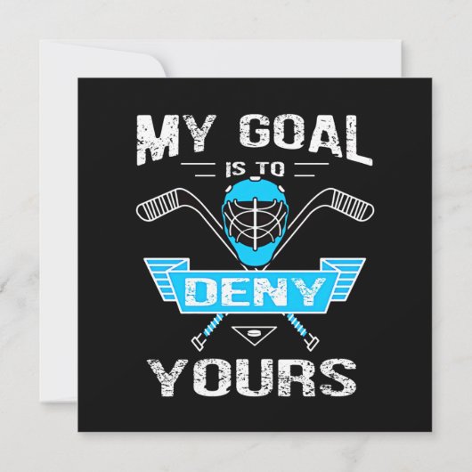 Niedlich Hockey Weihnachtsbaum Funny Gift Boy Einladung (Rückseite)