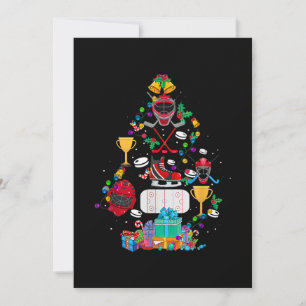 Niedlich Hockey Weihnachtsbaum Funny Gift Boy Feiertagskarte