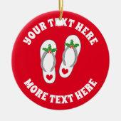 Niedlich Holiday Beach Slipper Weihnachtsbaumschmu Keramik Ornament (Vorne)