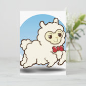 Niedlich Holiday Cartoon Lama Karte (Stehend Vorderseite)