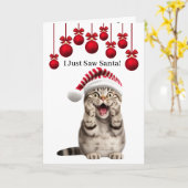 Niedlich Holiday Cat Christmas Weihnachten Weihnac Karte (Gelbe Blume)