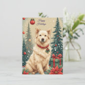 Niedlich Holiday Dog Karte (Stehend Vorderseite)