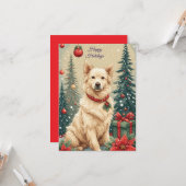 Niedlich Holiday Dog Karte (Vorderseite/Rückseite Beispiel)