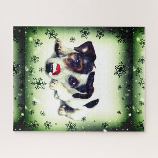Niedlich Holiday Dog Puzzle (Horizontal)