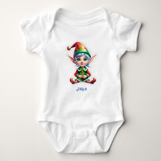 Niedlich Holiday Elf Baby Strampler (Vorderseite)