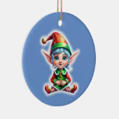 Niedlich Holiday Elf Keramik Ornament (Rechts)