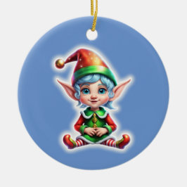 Niedlich Holiday Elf Keramik Ornament