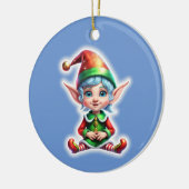 Niedlich Holiday Elf Keramik Ornament (Links)