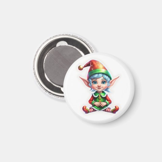 Niedlich Holiday Elf Magnet (Vorderseite/Rückseite)