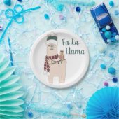 Niedlich Holiday Fa La Llama Design Pappteller (Party)
