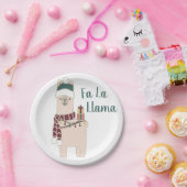 Niedlich Holiday Fa La Llama Design Pappteller (Party)