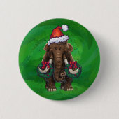 Niedlich Holiday Mastodon Button (Vorderseite)