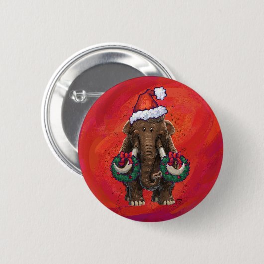Niedlich Holiday Mastodon Button (Vorne & Hinten)