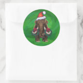 Niedlich Holiday Mastodon Classic Round Sticker (Tasche)