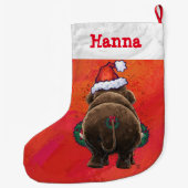 Niedlich Holiday Mastodon Großer Weihnachtsstrumpf (Rückseite)
