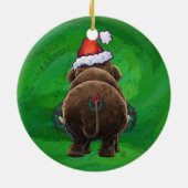Niedlich Holiday Mastodon Keramik Ornament (Hinten)