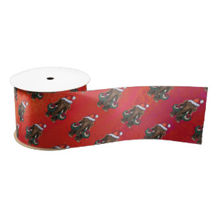 Niedlich Holiday Mastodon Satinband