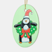 Niedlich Holiday Penguin Keramik Ornament (Links)