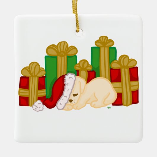 Niedlich Holiday Puppy Ornament (Vorderseite)