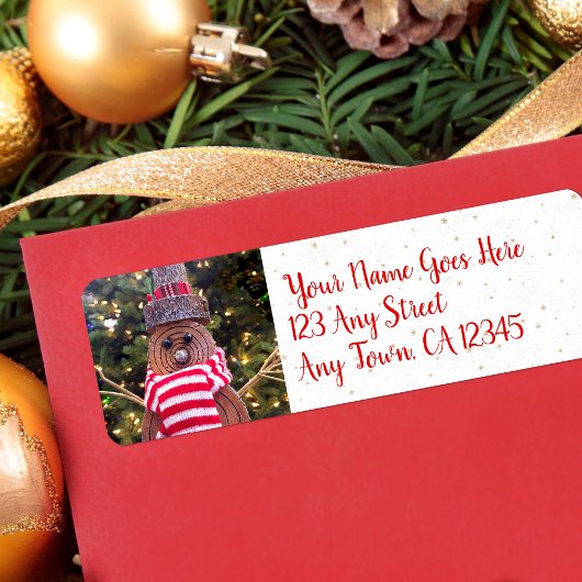 Niedlich Holiday Rustic Log Snowman Individuelle N