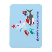 Niedlich Holiday Shark Magnet (Vertikal)