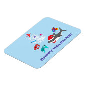 Niedlich Holiday Shark Magnet (Linke Seite)