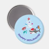 Niedlich Holiday Shark Magnet (Vorderseite/Rückseite)