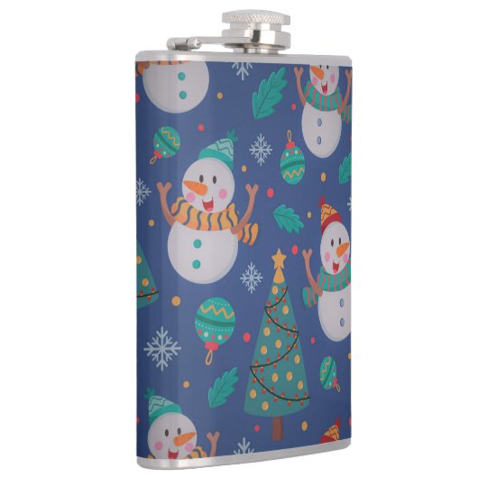 Niedlich Holiday Snowman Flachmann (Rechts)