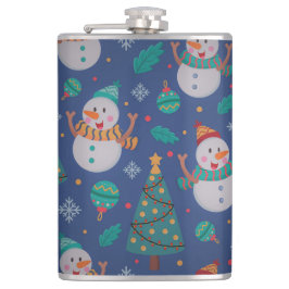 Niedlich Holiday Snowman  Flachmann