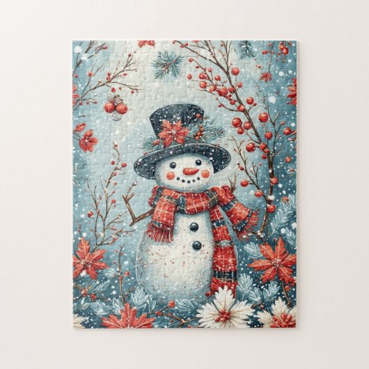 Niedlich Holiday Snowman Puzzle (Vertikal)