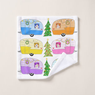Niedlich Holiday Xmas RV Campingwagen Weihnachten Waschlappen
