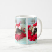 Niedlich Holland Lop mit Hat Weihnachts-Tasse Kaffeetasse (VorderseiteRechts)