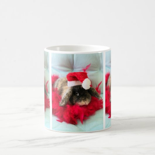 Niedlich Holland Lop mit Hat Weihnachts-Tasse Kaffeetasse (Mittel)