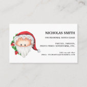 Niedlich Holly Christmas Santa Claus Visitenkarte (Vorderseite)