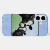 Niedlich Holstein Calf & Cow Sky Blue Case-Mate iPhone Hülle (Rückseite (Horizontal))